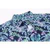 image:imageAlex Vando Mens Hawaiian Golf Shirt Moisture Wicking Digital Print Polo  Tropical vivid patterns Sweatabsorbing Flexible stretch weave Side air slits Unrestricted daily activityBlueGreen Leaf