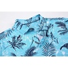 image:imageAlex Vando Mens Hawaiian Golf Shirt Moisture Wicking Digital Print Polo  Tropical vivid patterns Sweatabsorbing Flexible stretch weave Side air slits Unrestricted daily activityBlue Palm Tree