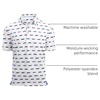 image:imageAlex Vando Mens Hawaiian Golf Shirt Moisture Wicking Digital Print Polo  Tropical vivid patterns Sweatabsorbing Flexible stretch weave Side air slits Unrestricted daily activityWhite Car