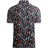 image:imageAlex Vando Mens Hawaiian Golf Shirt Moisture Wicking Digital Print Polo  Tropical vivid patterns Sweatabsorbing Flexible stretch weave Side air slits Unrestricted daily activityBlack Drinking