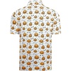 image:imageAlex Vando Mens Hawaiian Golf Shirt Moisture Wicking Digital Print Polo  Tropical vivid patterns Sweatabsorbing Flexible stretch weave Side air slits Unrestricted daily activityWhite Pumpkin