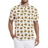 image:imageAlex Vando Mens Hawaiian Golf Shirt Moisture Wicking Digital Print Polo  Tropical vivid patterns Sweatabsorbing Flexible stretch weave Side air slits Unrestricted daily activityWhite Pumpkin