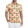 image:imageAlex Vando Mens Hawaiian Golf Shirt Moisture Wicking Digital Print Polo  Tropical vivid patterns Sweatabsorbing Flexible stretch weave Side air slits Unrestricted daily activityKhaki Bat