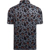 image:imageAlex Vando Mens Hawaiian Golf Shirt Moisture Wicking Digital Print Polo  Tropical vivid patterns Sweatabsorbing Flexible stretch weave Side air slits Unrestricted daily activityBlack Ghost