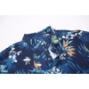 image:imageAlex Vando Mens Hawaiian Golf Shirt Moisture Wicking Digital Print Polo  Tropical vivid patterns Sweatabsorbing Flexible stretch weave Side air slits Unrestricted daily activityNavy Leaf