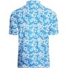 image:imageAlex Vando Mens Hawaiian Golf Shirt Moisture Wicking Digital Print Polo  Tropical vivid patterns Sweatabsorbing Flexible stretch weave Side air slits Unrestricted daily activityTurquoise Leaf