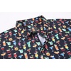 image:imageAlex Vando Mens Hawaiian Golf Shirt Moisture Wicking Digital Print Polo  Tropical vivid patterns Sweatabsorbing Flexible stretch weave Side air slits Unrestricted daily activityBlack Drinking