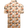 image:imageAlex Vando Mens Hawaiian Golf Shirt Moisture Wicking Digital Print Polo  Tropical vivid patterns Sweatabsorbing Flexible stretch weave Side air slits Unrestricted daily activityKhaki Bat