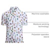 image:imageAlex Vando Mens Hawaiian Golf Shirt Moisture Wicking Digital Print Polo  Tropical vivid patterns Sweatabsorbing Flexible stretch weave Side air slits Unrestricted daily activityWhite Beer