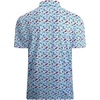 image:imageAlex Vando Mens Hawaiian Golf Shirt Moisture Wicking Digital Print Polo  Tropical vivid patterns Sweatabsorbing Flexible stretch weave Side air slits Unrestricted daily activityBlue Surfboard