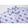 image:imageAlex Vando Mens Hawaiian Golf Shirt Moisture Wicking Digital Print Polo  Tropical vivid patterns Sweatabsorbing Flexible stretch weave Side air slits Unrestricted daily activityBlue Christmas Leaf