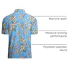 image:imageAlex Vando Mens Hawaiian Golf Shirt Moisture Wicking Digital Print Polo  Tropical vivid patterns Sweatabsorbing Flexible stretch weave Side air slits Unrestricted daily activityYellow Flower