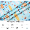 image:imageAlex Vando Mens Hawaiian Golf Shirt Moisture Wicking Digital Print Polo  Tropical vivid patterns Sweatabsorbing Flexible stretch weave Side air slits Unrestricted daily activityCyan Surfboard