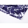 image:imageAlex Vando Mens Hawaiian Golf Shirt Moisture Wicking Digital Print Polo  Tropical vivid patterns Sweatabsorbing Flexible stretch weave Side air slits Unrestricted daily activityWhite With Navy Leaf