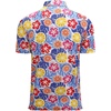 image:imageAlex Vando Mens Hawaiian Golf Shirt Moisture Wicking Digital Print Polo  Tropical vivid patterns Sweatabsorbing Flexible stretch weave Side air slits Unrestricted daily activityTropical Fruit Floral