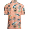 image:imageAlex Vando Mens Hawaiian Golf Shirt Moisture Wicking Digital Print Polo  Tropical vivid patterns Sweatabsorbing Flexible stretch weave Side air slits Unrestricted daily activityOrange Leaf