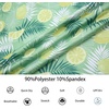 image:imageAlex Vando Mens Hawaiian Golf Shirt Moisture Wicking Digital Print Polo  Tropical vivid patterns Sweatabsorbing Flexible stretch weave Side air slits Unrestricted daily activityGreen Lemon