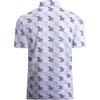 image:imageAlex Vando Mens Hawaiian Golf Shirt Moisture Wicking Digital Print Polo  Tropical vivid patterns Sweatabsorbing Flexible stretch weave Side air slits Unrestricted daily activityBlue Christmas Leaf