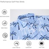 image:imageAlex Vando Mens Hawaiian Golf Shirt Moisture Wicking Digital Print Polo  Tropical vivid patterns Sweatabsorbing Flexible stretch weave Side air slits Unrestricted daily activityPalm Tree Silhouette