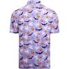 image:imageAlex Vando Mens Hawaiian Golf Shirt Moisture Wicking Digital Print Polo  Tropical vivid patterns Sweatabsorbing Flexible stretch weave Side air slits Unrestricted daily activityPurple Pumpkin