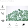 image:imageAlex Vando Mens Hawaiian Golf Shirt Moisture Wicking Digital Print Polo  Tropical vivid patterns Sweatabsorbing Flexible stretch weave Side air slits Unrestricted daily activityWhite Green Leaf