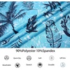 image:imageAlex Vando Mens Hawaiian Golf Shirt Moisture Wicking Digital Print Polo  Tropical vivid patterns Sweatabsorbing Flexible stretch weave Side air slits Unrestricted daily activityBlue Palm Tree