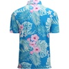 image:imageAlex Vando Mens Hawaiian Golf Shirt Moisture Wicking Digital Print Polo  Tropical vivid patterns Sweatabsorbing Flexible stretch weave Side air slits Unrestricted daily activityHibiscus Palm