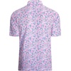 image:imageAlex Vando Mens Hawaiian Golf Shirt Moisture Wicking Digital Print Polo  Tropical vivid patterns Sweatabsorbing Flexible stretch weave Side air slits Unrestricted daily activityPink Leaf