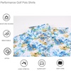image:imageAlex Vando Mens Hawaiian Golf Shirt Moisture Wicking Digital Print Polo  Tropical vivid patterns Sweatabsorbing Flexible stretch weave Side air slits Unrestricted daily activityYellow Leaf