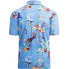 image:imageAlex Vando Mens Hawaiian Golf Shirt Moisture Wicking Digital Print Polo  Tropical vivid patterns Sweatabsorbing Flexible stretch weave Side air slits Unrestricted daily activityBlue Dolphin