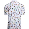 image:imageAlex Vando Mens Hawaiian Golf Shirt Moisture Wicking Digital Print Polo  Tropical vivid patterns Sweatabsorbing Flexible stretch weave Side air slits Unrestricted daily activityWhite Beer
