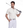 image:imageAlex Vando Mens Polo Shirts Short Sleeve Breeze Printed Dry Fit Golf Shirt  Quick Dry Cooling Fabric Prevents Sunburn StayFlat Hidden Collar Solves Curling Easy Care NonIron Machine WashableBeigediamond
