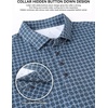 image:imageAlex Vando Mens Polo Shirts Short Sleeve Breeze Printed Dry Fit Golf Shirt  Quick Dry Cooling Fabric Prevents Sunburn StayFlat Hidden Collar Solves Curling Easy Care NonIron Machine WashableNavygrid