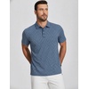 image:imageAlex Vando Mens Polo Shirts Short Sleeve Breeze Printed Dry Fit Golf Shirt  Quick Dry Cooling Fabric Prevents Sunburn StayFlat Hidden Collar Solves Curling Easy Care NonIron Machine WashableNavygrid