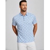 image:imageAlex Vando Mens Polo Shirts Short Sleeve Breeze Printed Dry Fit Golf Shirt  Quick Dry Cooling Fabric Prevents Sunburn StayFlat Hidden Collar Solves Curling Easy Care NonIron Machine WashableLtbluediamond
