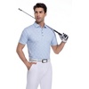 image:imageAlex Vando Mens Polo Shirts Short Sleeve Breeze Printed Dry Fit Golf Shirt  Quick Dry Cooling Fabric Prevents Sunburn StayFlat Hidden Collar Solves Curling Easy Care NonIron Machine WashableLtbluechain