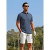 image:imageAlex Vando Mens Polo Shirts Short Sleeve Breeze Printed Dry Fit Golf Shirt  Quick Dry Cooling Fabric Prevents Sunburn StayFlat Hidden Collar Solves Curling Easy Care NonIron Machine WashableNavydash