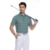 image:imageAlex Vando Mens Polo Shirts Short Sleeve Breeze Printed Dry Fit Golf Shirt  Quick Dry Cooling Fabric Prevents Sunburn StayFlat Hidden Collar Solves Curling Easy Care NonIron Machine WashableGreygreencircle