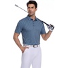 image:imageAlex Vando Mens Polo Shirts Short Sleeve Breeze Printed Dry Fit Golf Shirt  Quick Dry Cooling Fabric Prevents Sunburn StayFlat Hidden Collar Solves Curling Easy Care NonIron Machine WashableNavygrid