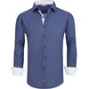 image:imageAlex Vando Mens Printed Dress Shirts Regular Fit Casual Button Down Shirt  Wrinkle resistant Machine washable Contrast on inner collar amp cuff Truetosize cut Business amp Daily Easy outfit pairingNavy Dots 68