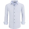 image:imageAlex Vando Mens Printed Dress Shirts Regular Fit Casual Button Down Shirt  Wrinkle resistant Machine washable Contrast on inner collar amp cuff Truetosize cut Business amp Daily Easy outfit pairingWhite Cross 552