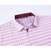 image:imageAlex Vando Mens Printed Dress Shirts Regular Fit Casual Button Down Shirt  Wrinkle resistant Machine washable Contrast on inner collar amp cuff Truetosize cut Business amp Daily Easy outfit pairingWine Diamond 74