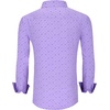 image:imageAlex Vando Mens Printed Dress Shirts Regular Fit Casual Button Down Shirt  Wrinkle resistant Machine washable Contrast on inner collar amp cuff Truetosize cut Business amp Daily Easy outfit pairingPurple 6370