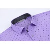 image:imageAlex Vando Mens Printed Dress Shirts Regular Fit Casual Button Down Shirt  Wrinkle resistant Machine washable Contrast on inner collar amp cuff Truetosize cut Business amp Daily Easy outfit pairingPurple 6370