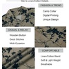 image:imageAlex Vando Mens Printed Dress Shirts Regular Fit Casual Button Down Shirt  Wrinkle resistant Machine washable Contrast on inner collar amp cuff Truetosize cut Business amp Daily Easy outfit pairingLs Khaki Leaf