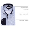 image:imageAlex Vando Mens Printed Dress Shirts Regular Fit Casual Button Down Shirt  Wrinkle resistant Machine washable Contrast on inner collar amp cuff Truetosize cut Business amp Daily Easy outfit pairingBlue 863