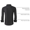 image:imageAlex Vando Mens Printed Dress Shirts Regular Fit Casual Button Down Shirt  Wrinkle resistant Machine washable Contrast on inner collar amp cuff Truetosize cut Business amp Daily Easy outfit pairingBlack 124