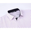 image:imageAlex Vando Mens Printed Dress Shirts Regular Fit Casual Button Down Shirt  Wrinkle resistant Machine washable Contrast on inner collar amp cuff Truetosize cut Business amp Daily Easy outfit pairingWine Hexagon 09