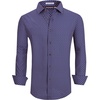 image:imageAlex Vando Mens Printed Dress Shirts Regular Fit Casual Button Down Shirt  Wrinkle resistant Machine washable Contrast on inner collar amp cuff Truetosize cut Business amp Daily Easy outfit pairingNavy 126