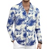 image:imageAlex Vando Mens Printed Dress Shirts Regular Fit Casual Button Down Shirt  Wrinkle resistant Machine washable Contrast on inner collar amp cuff Truetosize cut Business amp Daily Easy outfit pairingLs Blue Tiedye